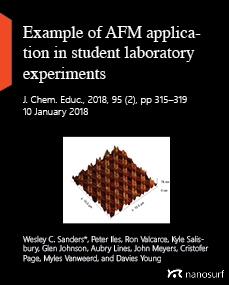 Example of AFM application in student laboratory experiments